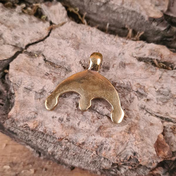 Ancient Bronze Lunula Amulet
