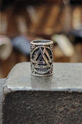Asatru Bart & Schmuckperle Wotansknoten aus Silber
