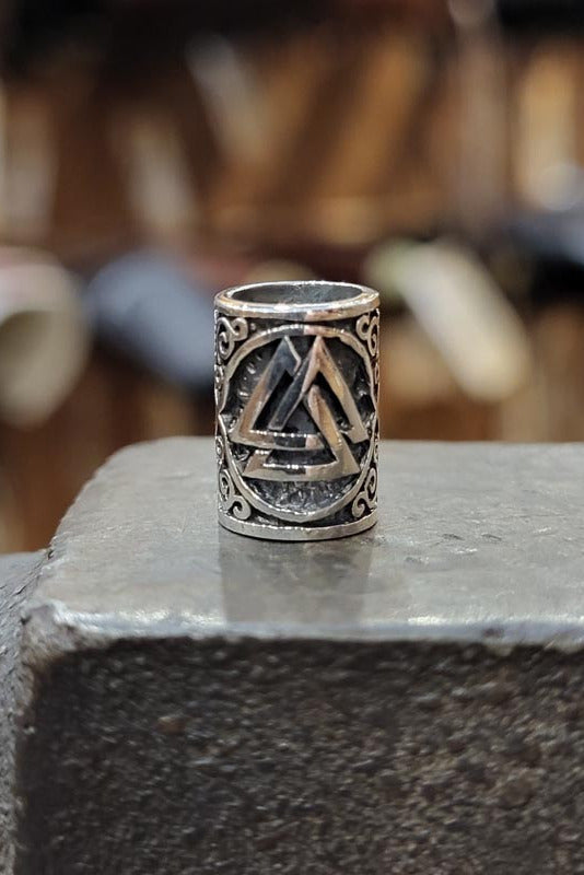 Asatru Bart & Schmuckperle Wotansknoten aus Silber