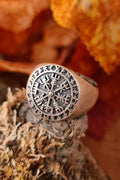 Asatru Ring Vegvisir aus Silber