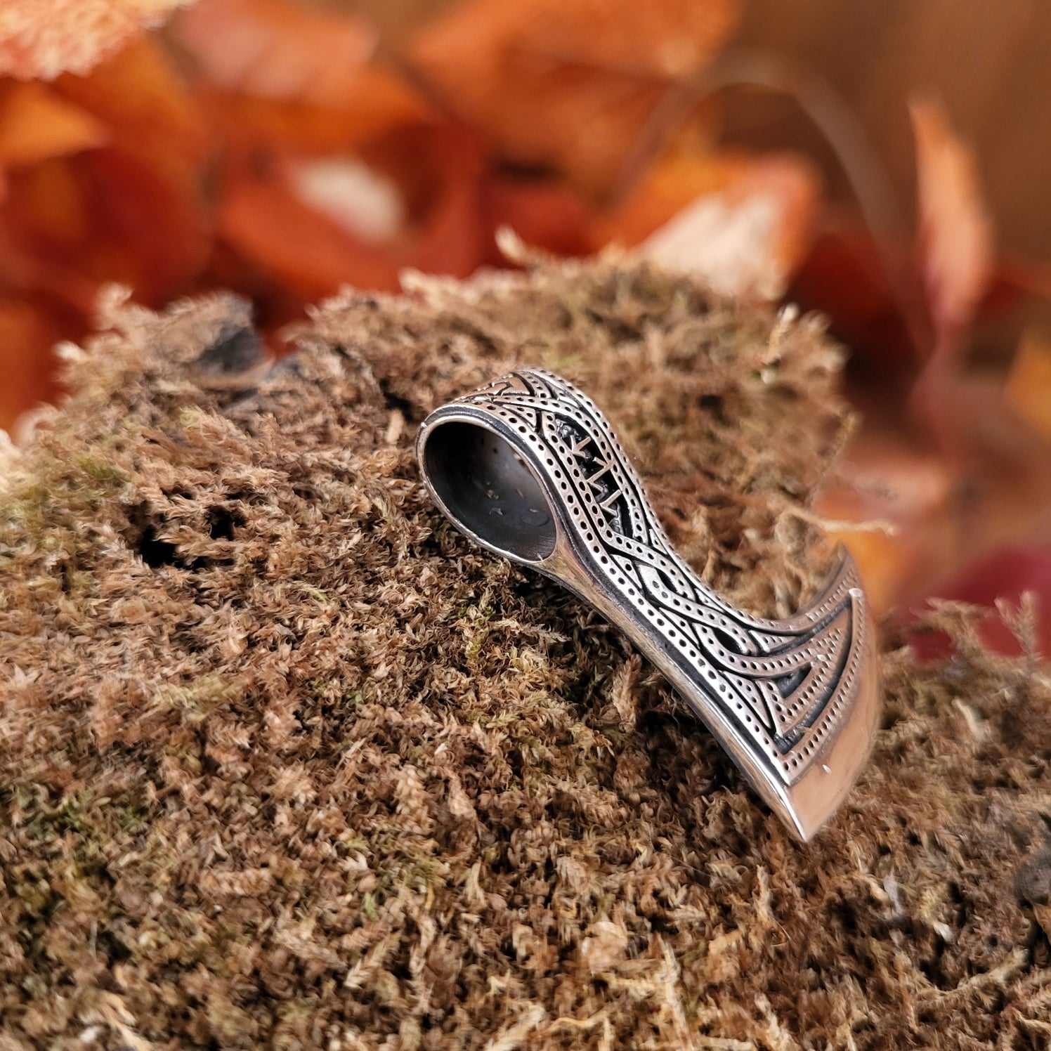 Silver axe amulet