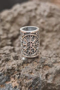 Asatru Bartperle Helm of Awe aus Silber