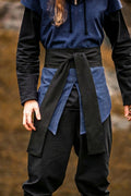Wide linen fabric belt