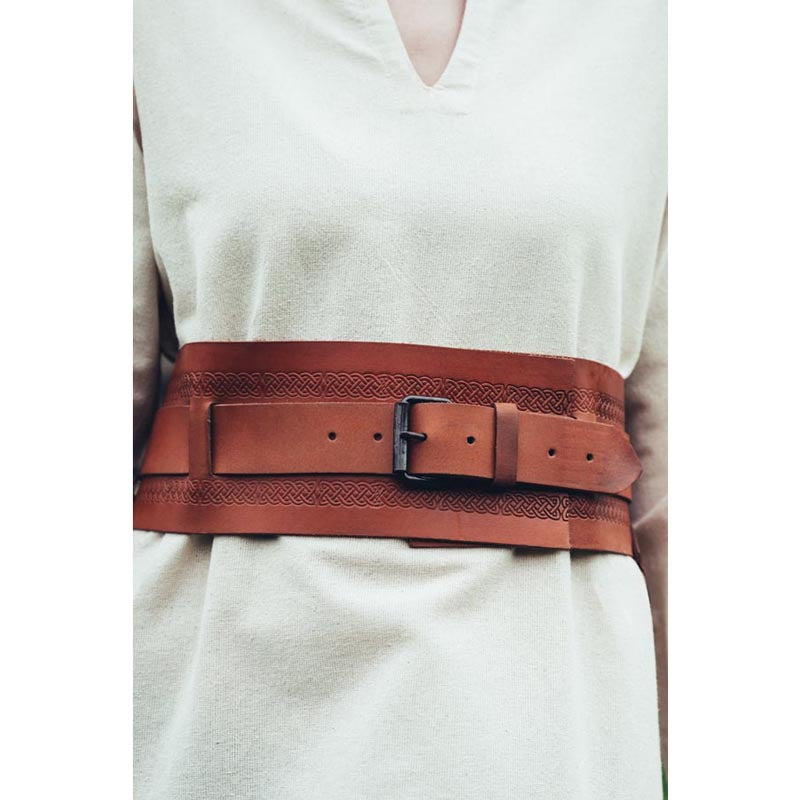 Wide Viking leather belt