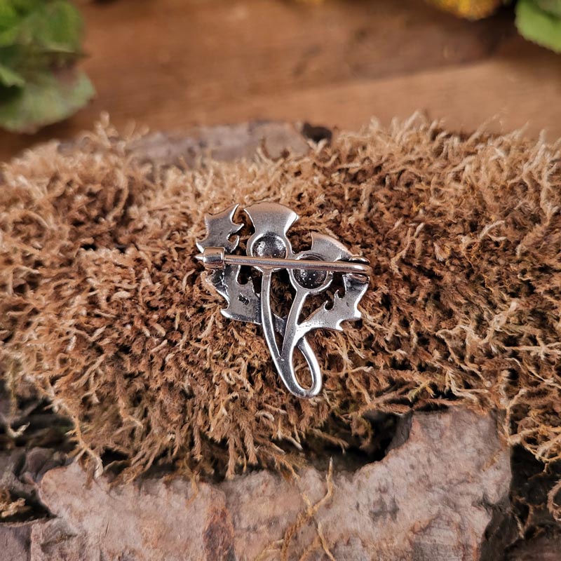 Silver Thistle Brooch