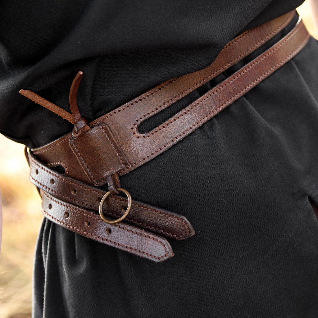 Pirate Double Belt made of Buffalo Leather