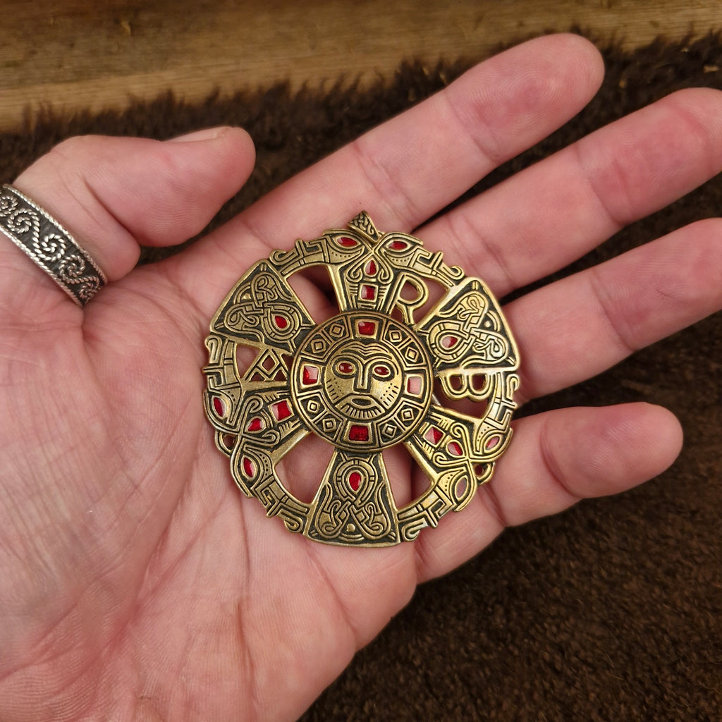 Franken Scheibenamulett von Limons aus Bronze - Replik