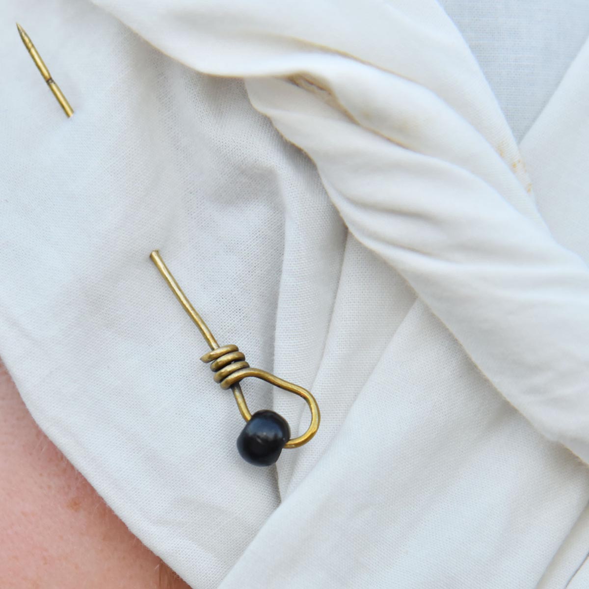 Brass Pearl Head Pins Set of 3