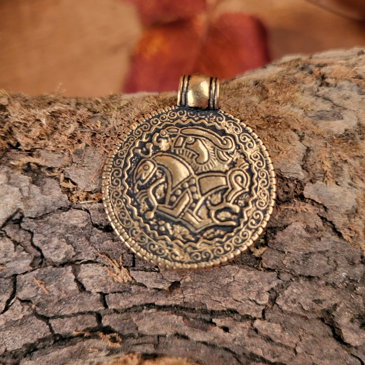 Germanen Brakteat Wotan aus Bronze