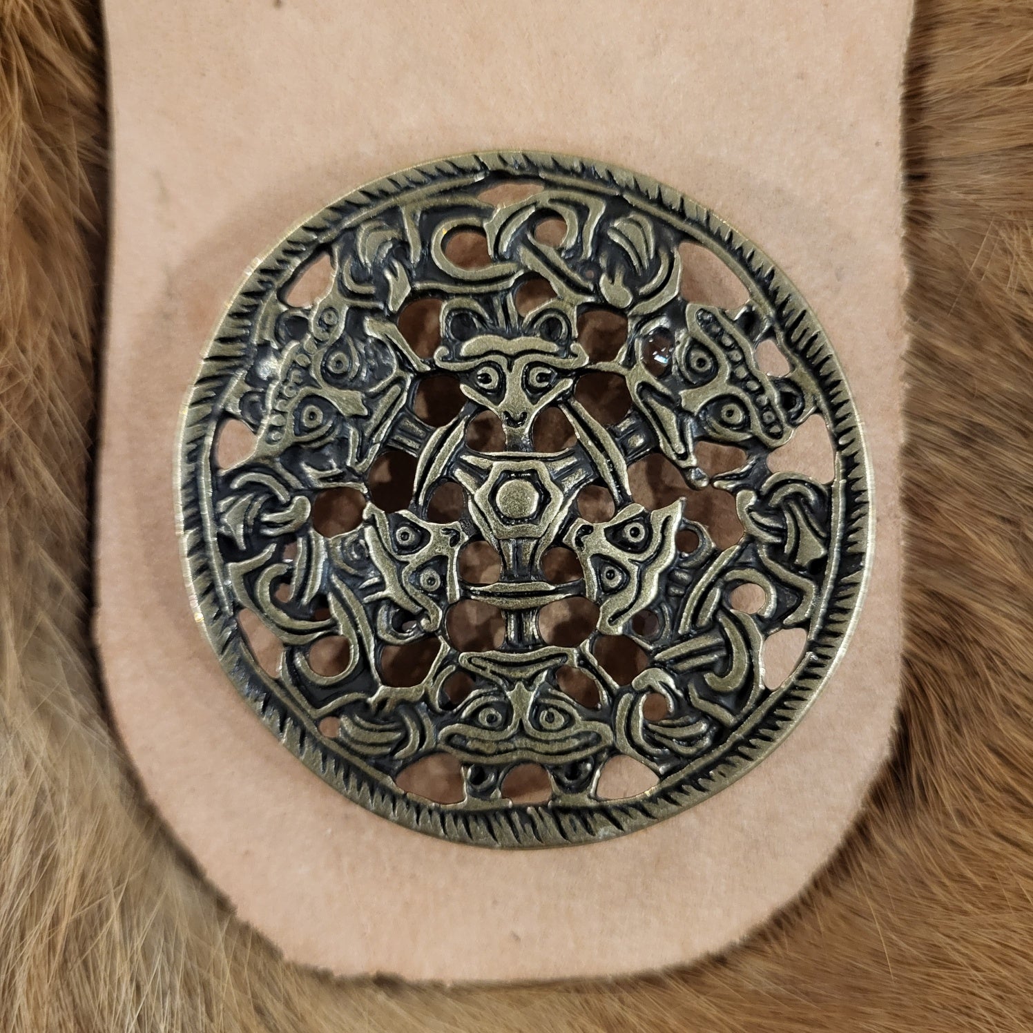 Large Viking decorative rivet in Borre style