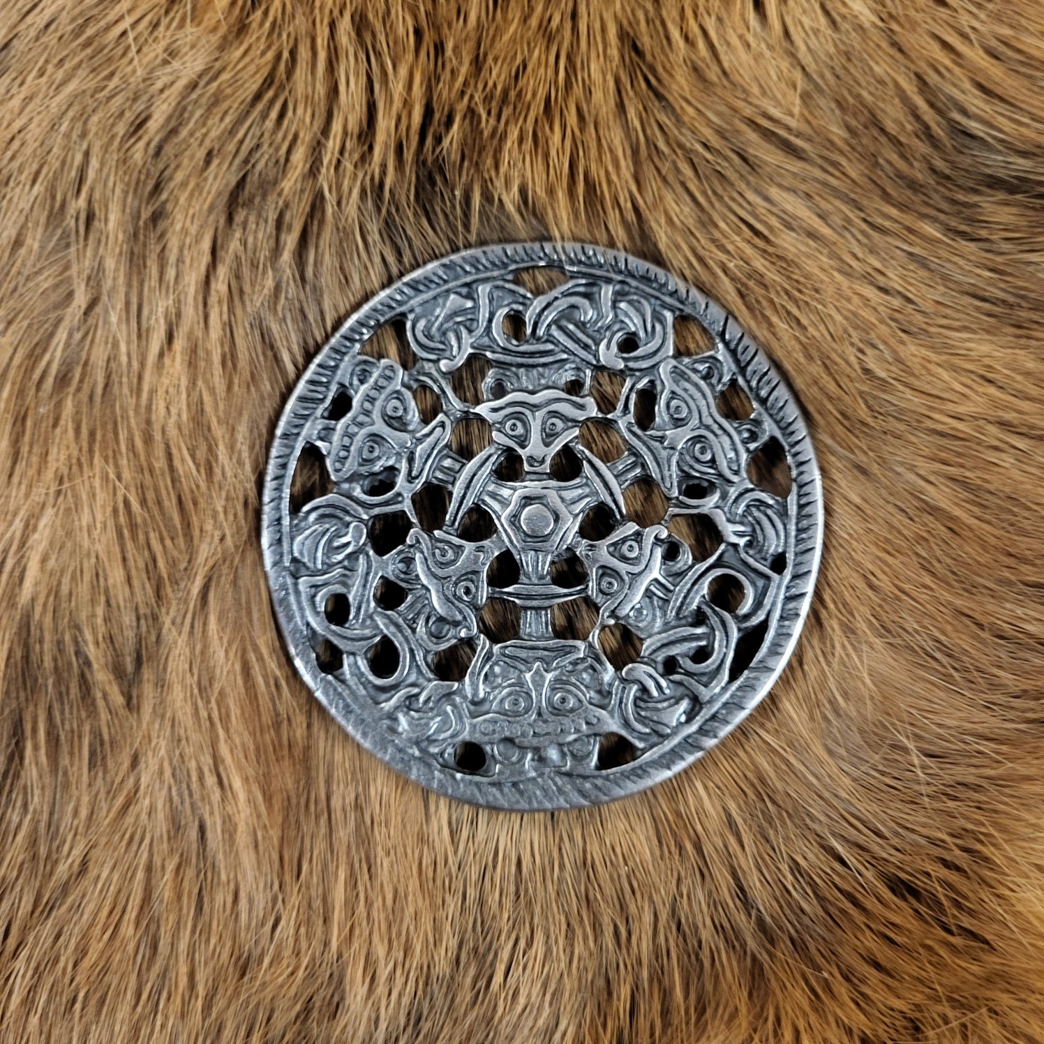 Large Viking decorative rivet in Borre style