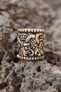 Große Wikinger Bartperle im Jelling-Stil aus Bronze