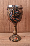 Egyptian Goblet Bastet - hand-painted