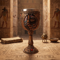 Egyptian Goblet Bastet - hand-painted