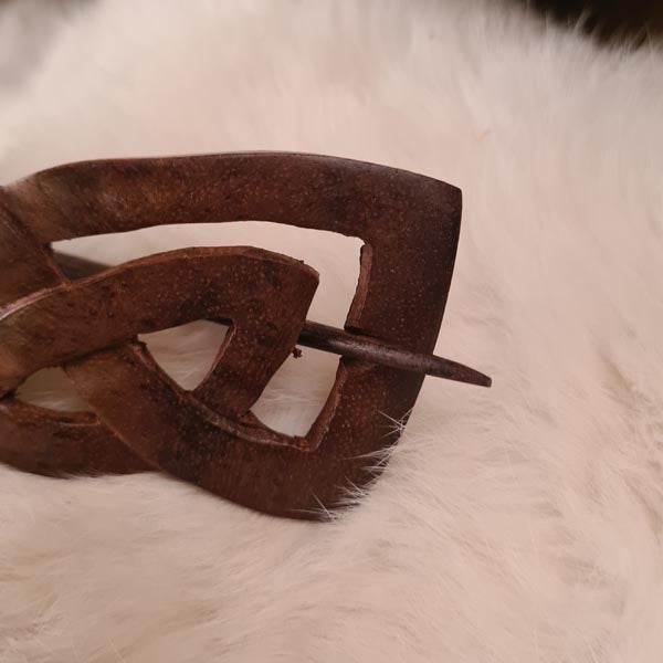 Hair Clip Celtic Knot made of Rosewood - Hand-Carved