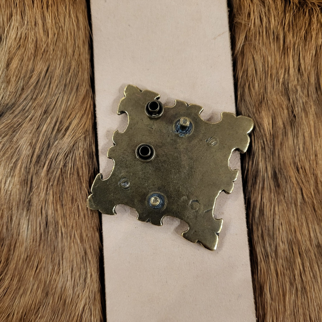 Hochmittelalter Zierniet Quadrat für 4 cm Riemen