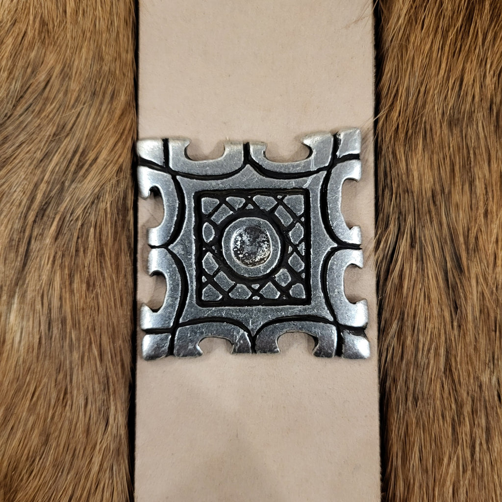 Hochmittelalter Zierniet Quadrat für 4 cm Riemen