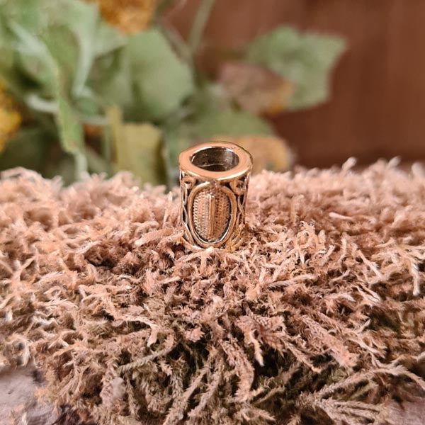 Bartperle Wikinger Rune aus Bronze