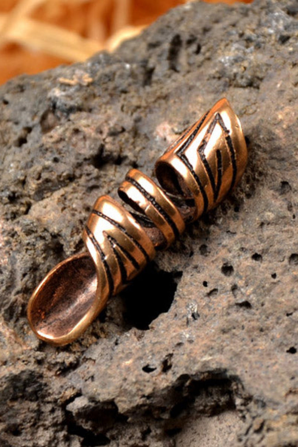 Kelten Bart & Haarperle Spirale aus Bronze