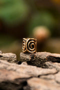 Kelten Haar & Schmuckperle Spirale aus Bronze