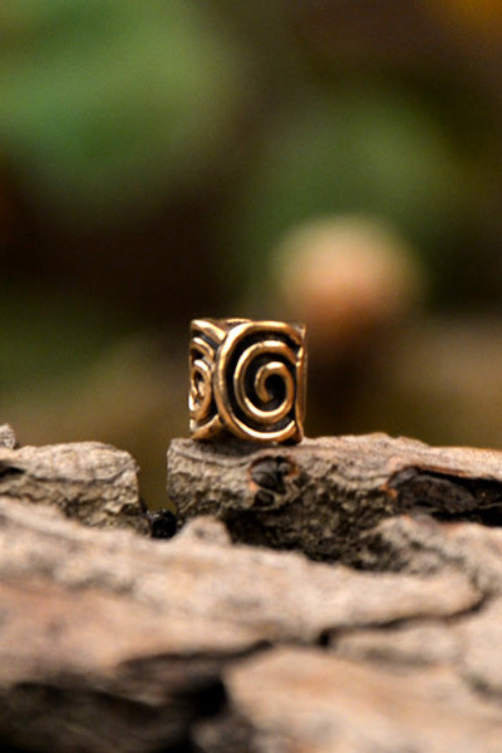 Kelten Haar & Schmuckperle Spirale aus Bronze