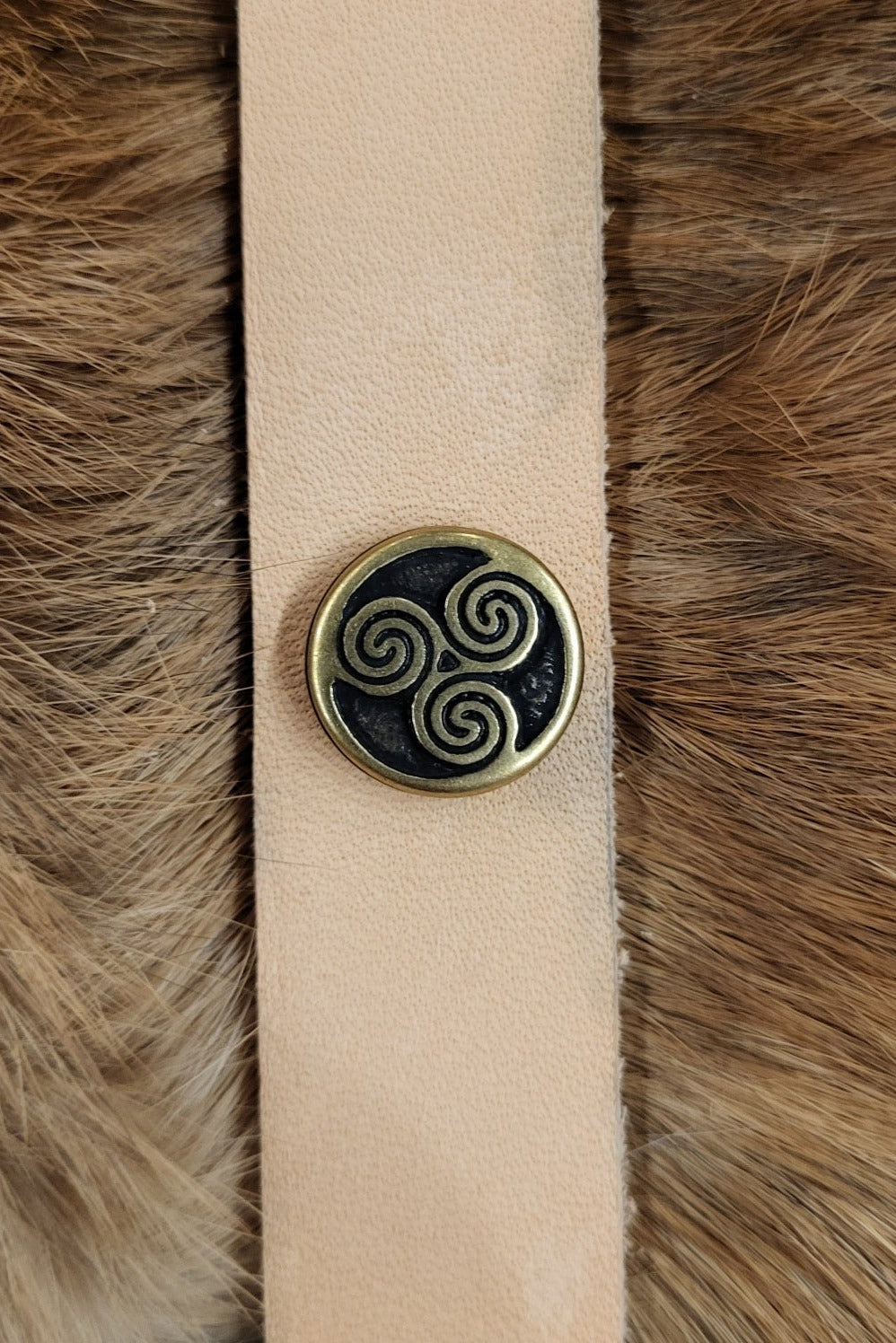 Celtic Decorative Rivet Triple Spiral for 2 cm Straps
