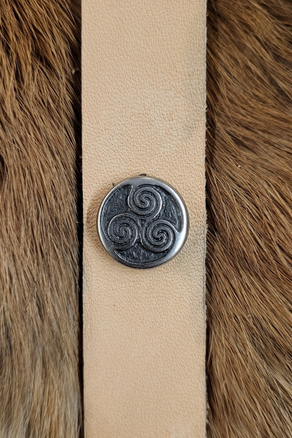Celtic Decorative Rivet Triple Spiral for 2 cm Straps