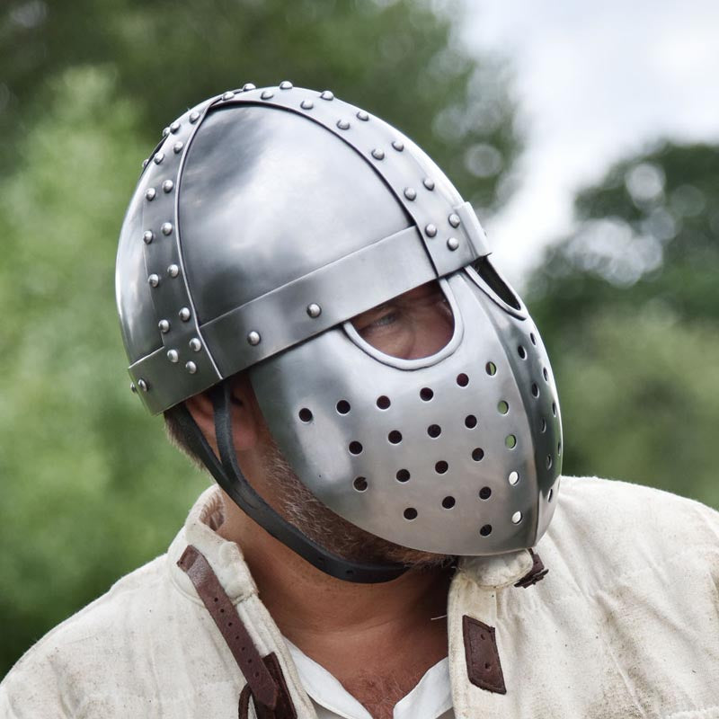 Crusader helmet with faceplate 12th century - Replica