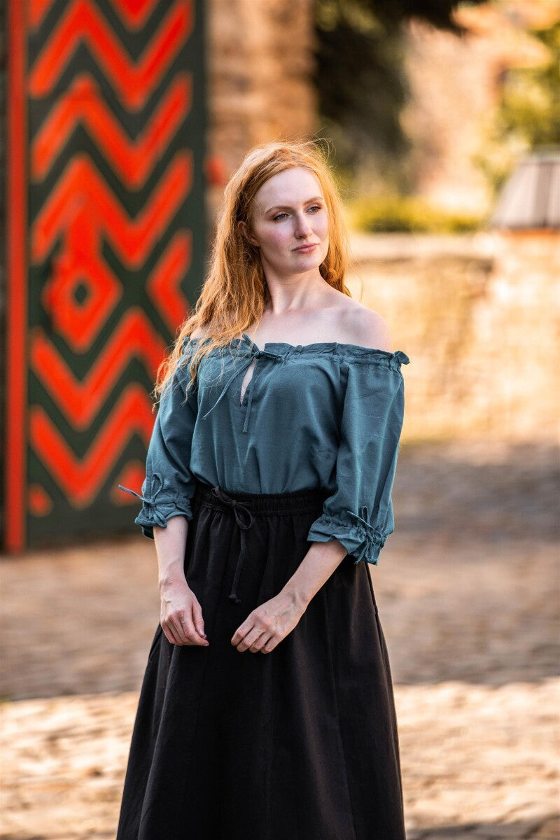 LARP Bluse kurzarm mit Schnürung