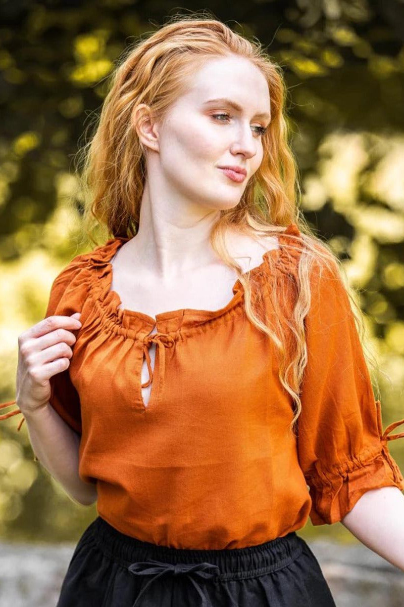 LARP Bluse kurzarm mit Schnürung