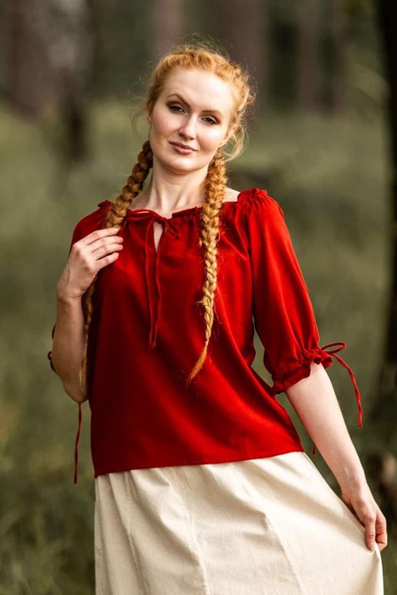 LARP Bluse kurzarm mit Schnürung