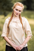 LARP Bluse kurzarm mit Schnürung