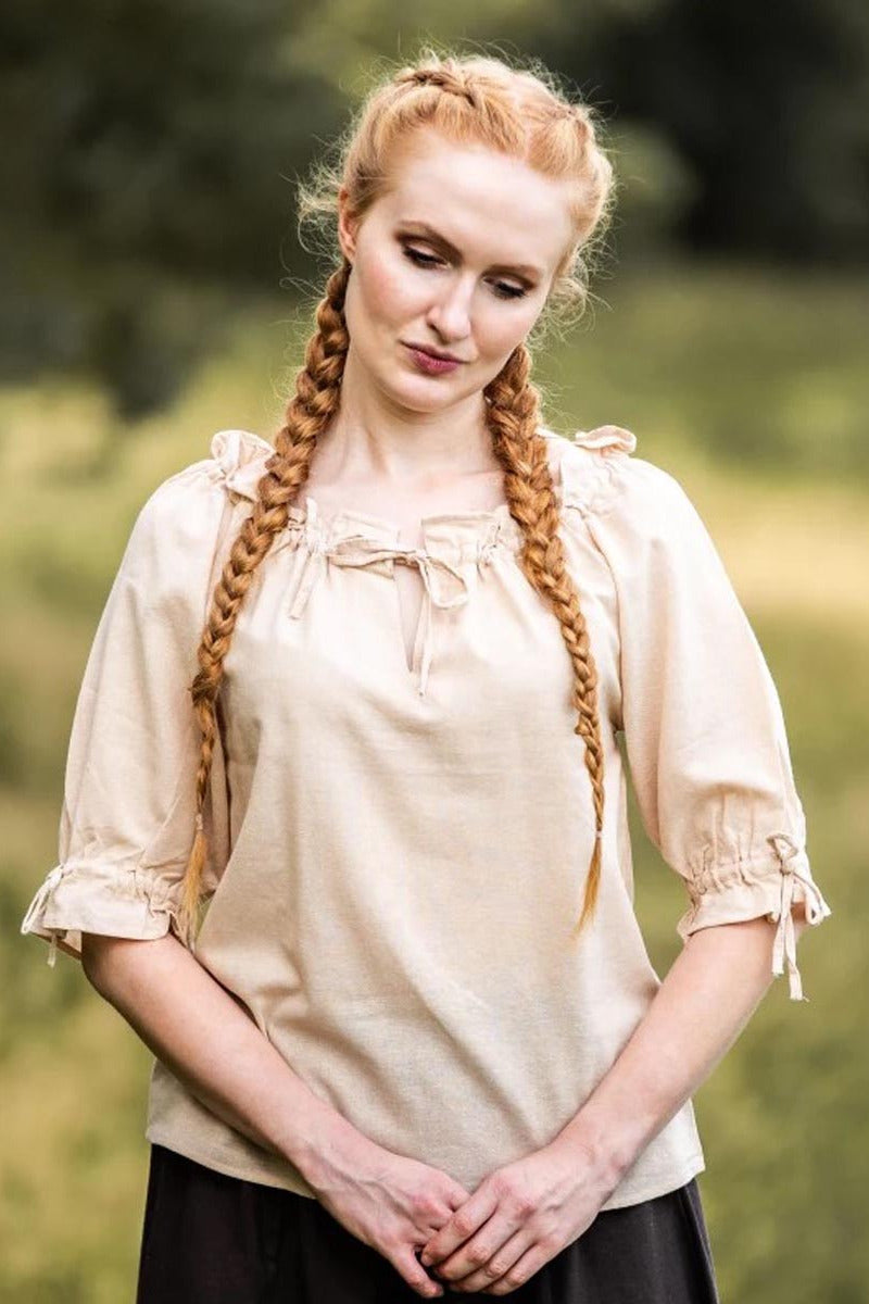 LARP Bluse kurzarm mit Schnürung