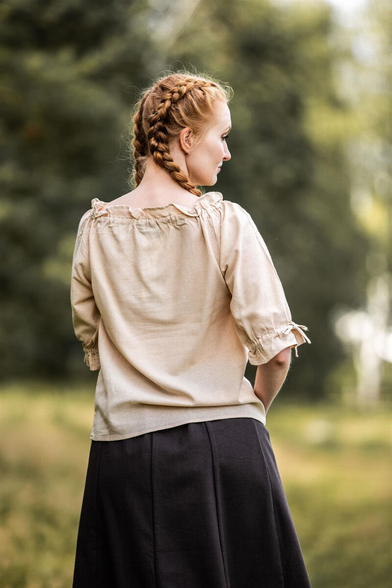LARP Bluse kurzarm mit Schnürung