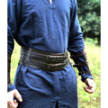 Double Belt Adventurer made of brown leather
