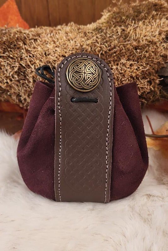 LARP Leather Pouch with Decorative Rivet