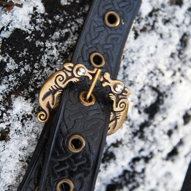 LARP Belt Anderswelthunde made of black leather