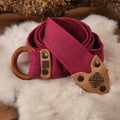 LARP Ring Belt with Leather Appliqué made of Cotton