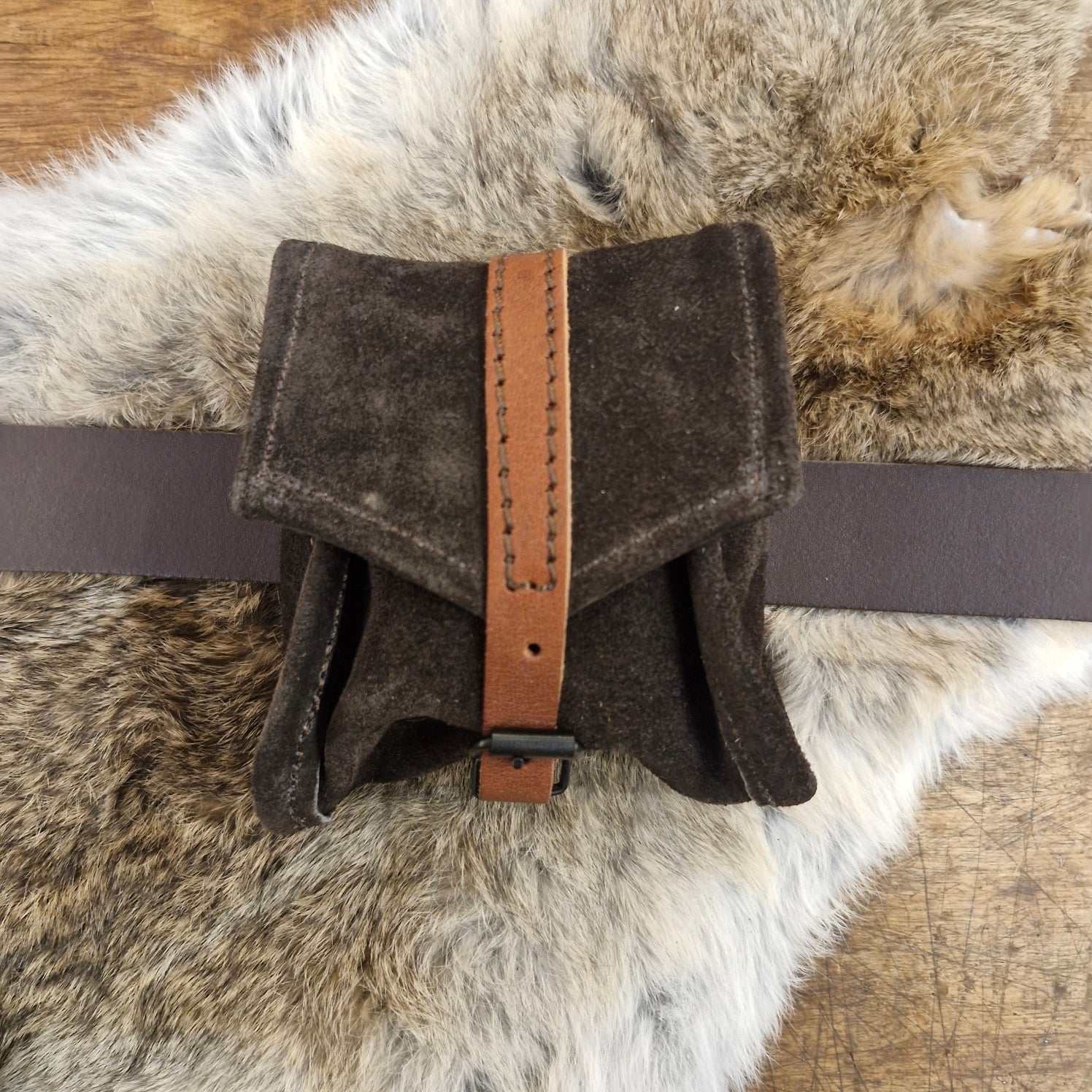 LARP Gürteltasche aus Rauleder