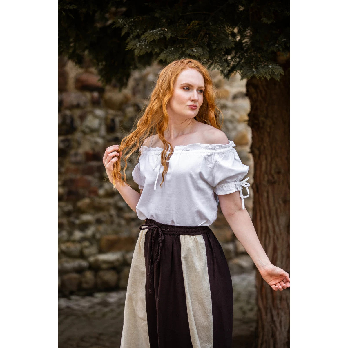 LARP Short-Sleeve Blouse with Lacing for Beginners