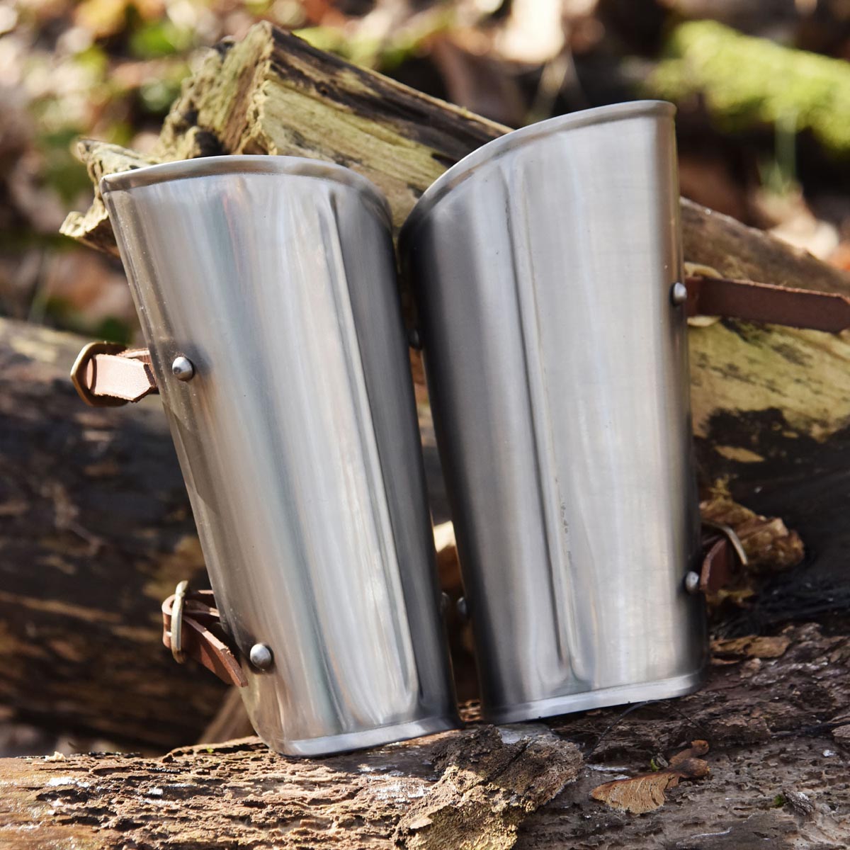 Medieval Crusader Steel Bracers