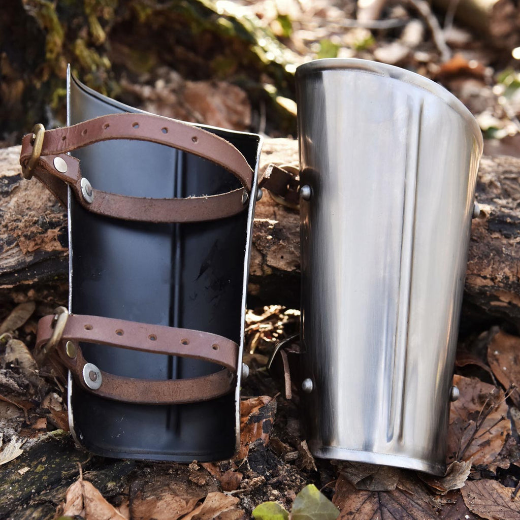 Medieval Crusader Steel Bracers