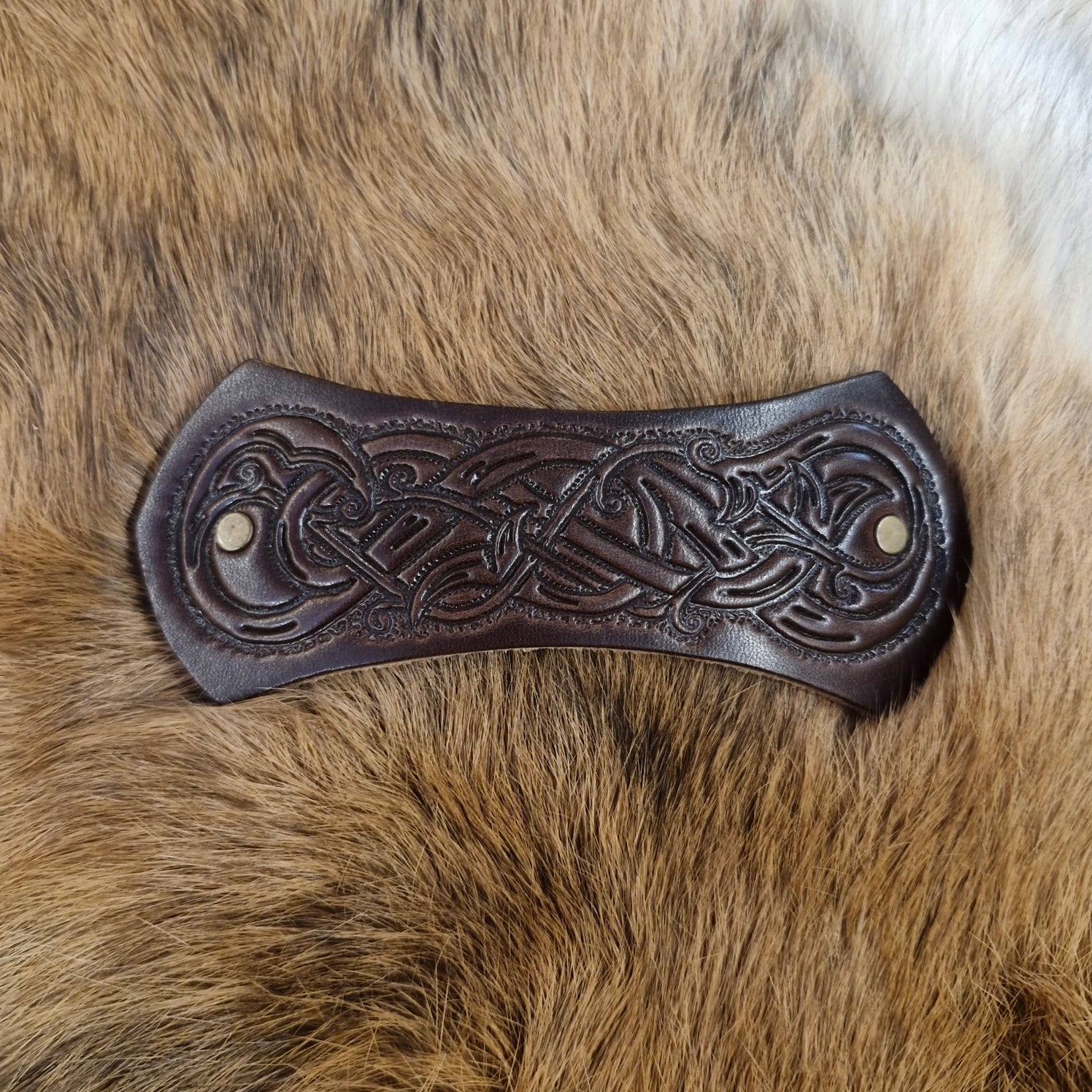 Medieval Leather Hair Clip