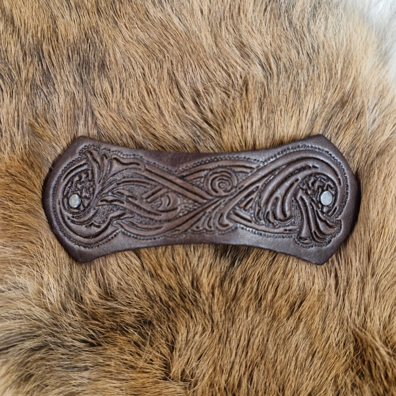 Medieval Leather Hair Clip
