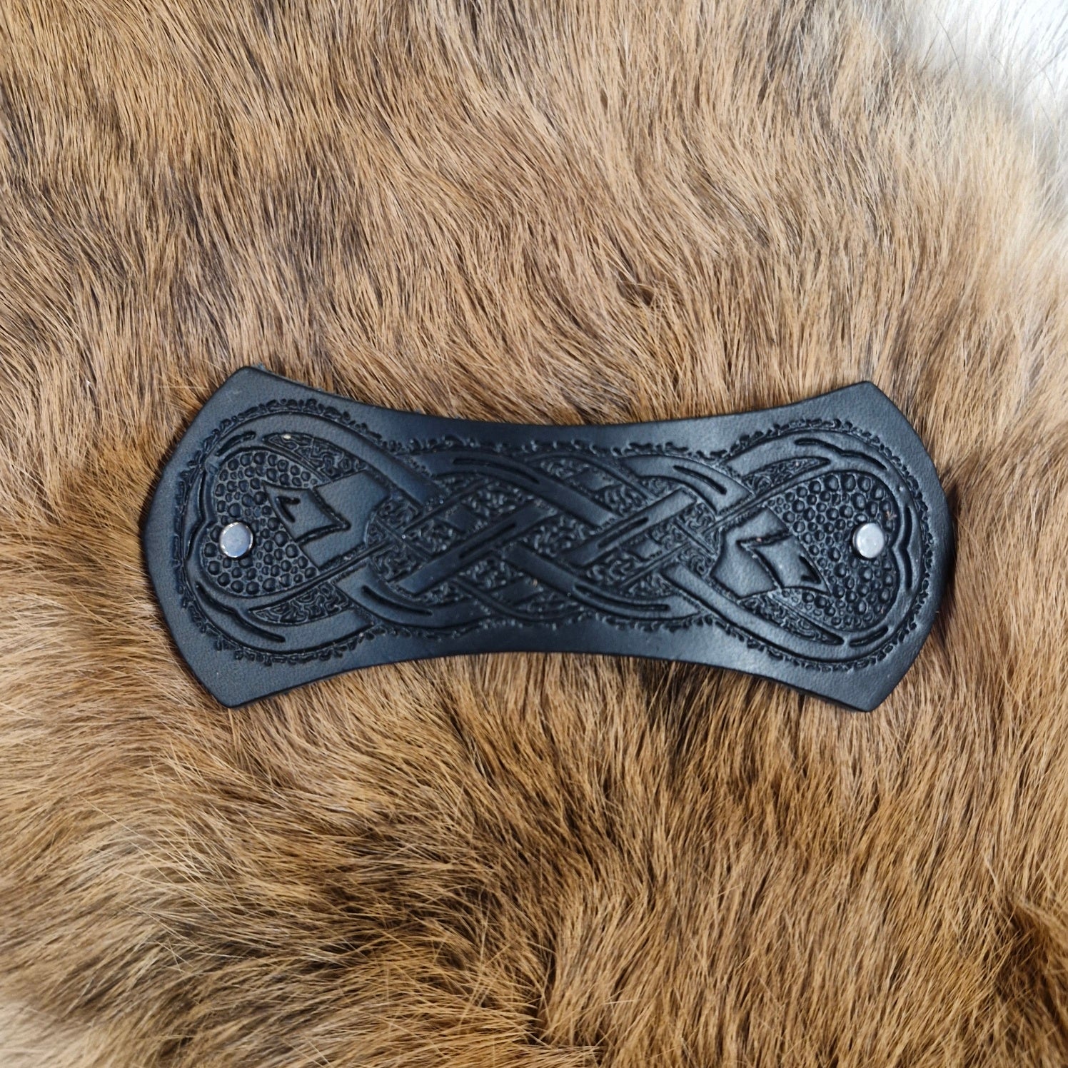 Medieval Leather Hair Clip