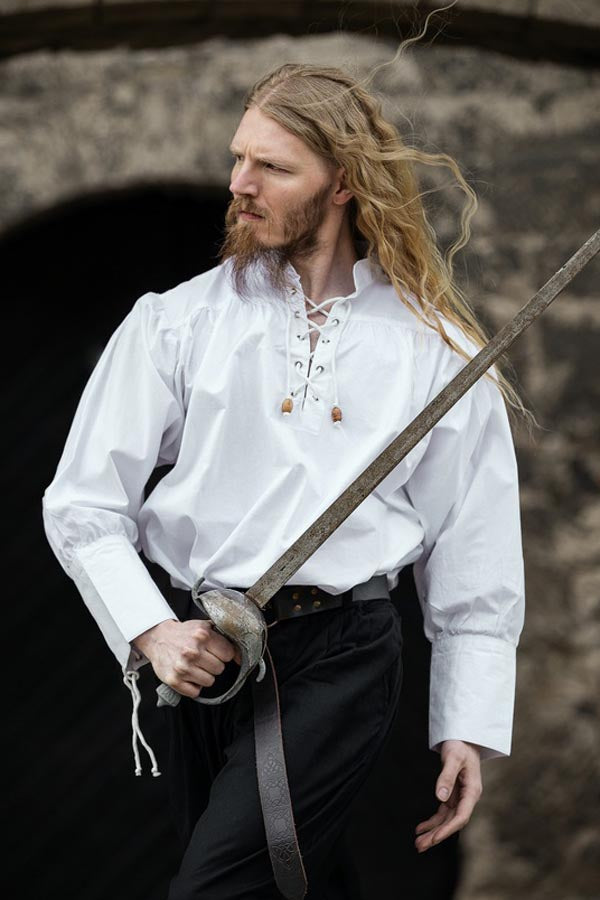 Mittelalter Hemd Lancelot mit Armmanschetten