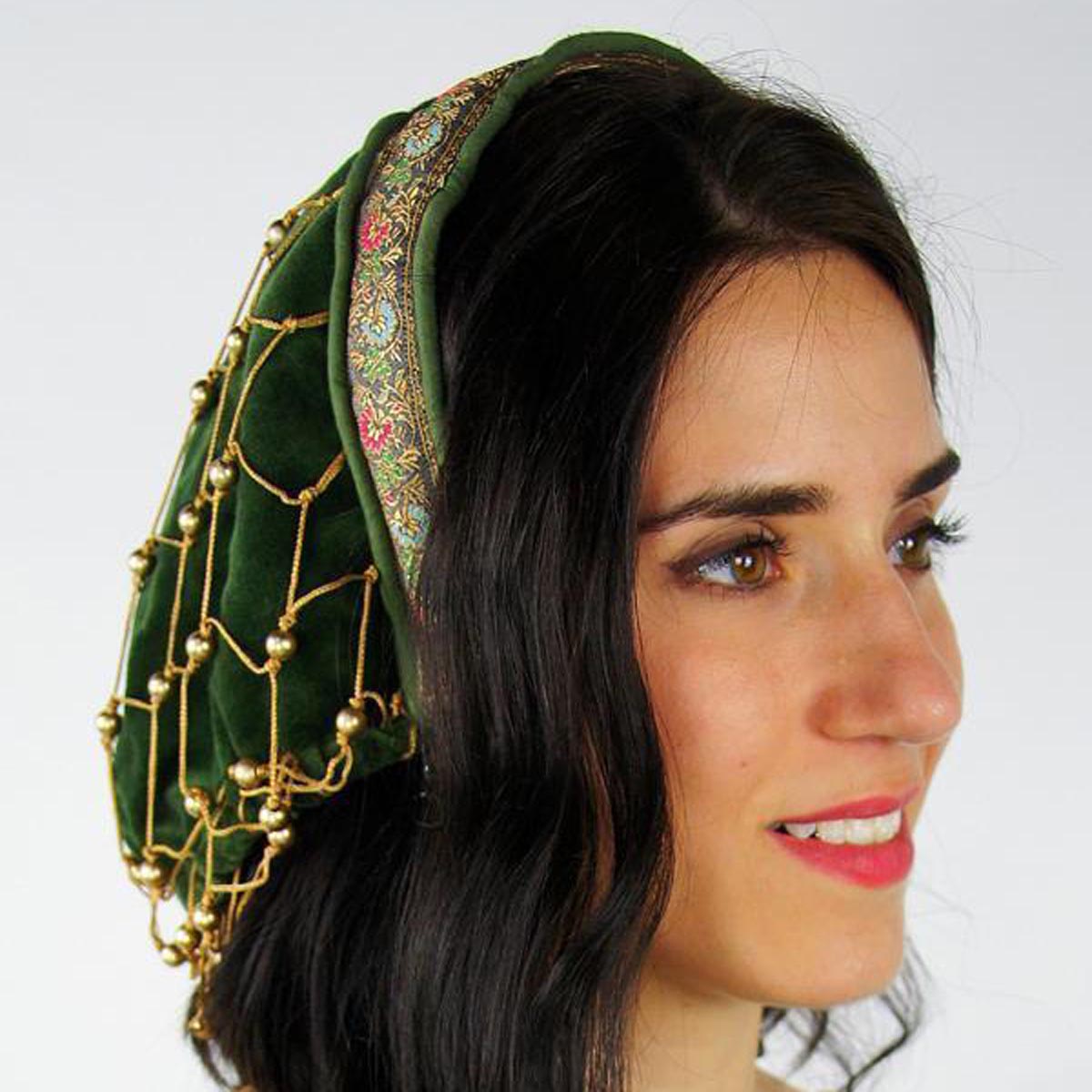 Mittelalter Samthaube