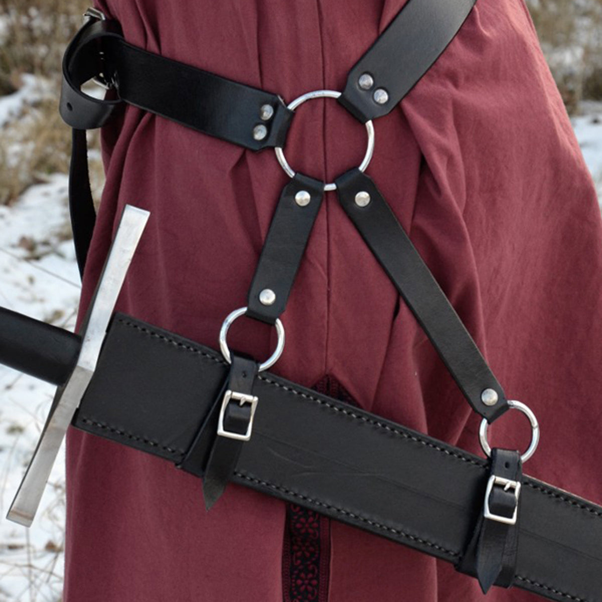 Medieval Sword Belt Warrior Leather