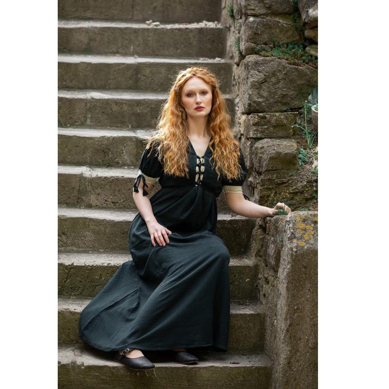 Medieval Summer Dress Sunny Short-Sleeved