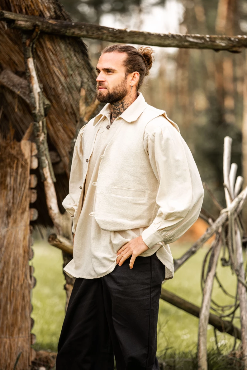 Medieval Vest with Wooden Buttons